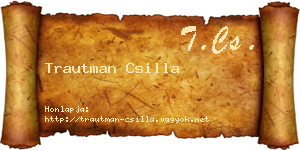 Trautman Csilla névjegykártya